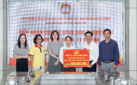 Doanh nghiệp Hải Phòng chung tay ủng hộ đồng bào bị thiệt hại do lũ lụt