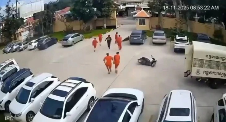 Vụ dùng súng tẩu thoát táo tợn giữa sân tòa án ở Campuchia: Đã bắt được 5 phạm nhân và nữ đồng phạm