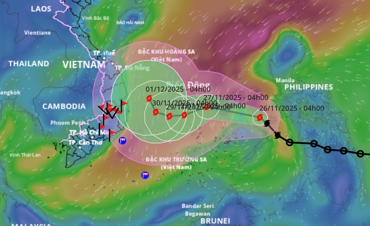 Bão Koto vào Biển Đông, trở thành cơn bão số 15, dự báo mạnh thêm hai cấp trong ngày và đêm nay