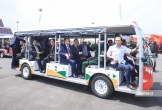 Sáng 28/8, Chủ tịch Vingroup Phạm Nhật Vượng lái xe điện đưa Tổng Bí thư Tô Lâm và lãnh đạo, nguyên lãnh đạo Đảng, Nhà nước tham quan triển lãm 